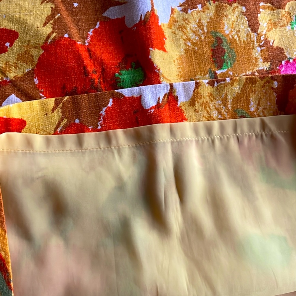 Talbots Floral Skirt Pink Orange Yellow Abstract Flowers Plus Size 16W. EUC - Picture 4 of 12